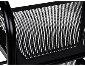 Čierny kovový pojazdný regál 41x75 cm – Wenko