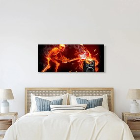 Obraz - Hudba v plameňoch (120x50 cm)