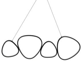 LED závesný luster na lane PETRA LED/48W/230V 4000K čierny