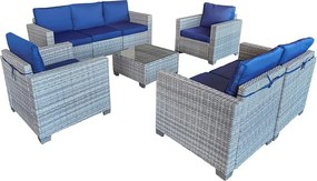 Veľká záhradná sedacia súprava Avenberg DORADA sivá/béžová