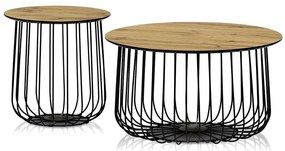 BONTEC Konferenčný stolík 60x60cm, mdf, divoký dub, AF-3007 OAK Farba: Prírodné
