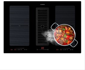 Klarstein Full House 77 Down Air System, indukčná varná doskA digestor, 477 m³/h, EEC A