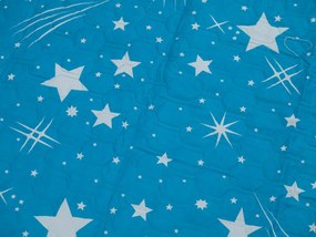 Prehoz na posteľ NIGHT SKY HEXAGON, tyrkysový Rozmer: 170 x 210 cm