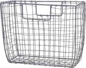 Zinkový antik drôtený košík Fil de fer Basket L - 29*13*22cm