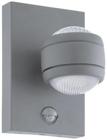 Eglo 96019 - LED Vonkajšie nástenné svietidlo s čidlom SESIMBA 1 2xLED/3,7W