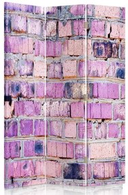 Gario Paraván Tehlová stena v ružovej farbe Rozmery: 110 x 170 cm, Prevedenie: Klasický paraván