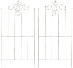 2x Mriežka na popínavé rastliny Paula - 180 x 85,5 cm - Biela antik