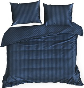 SATÉNOVÉ OBLIEČKY VERA 140X200 CM, 1 KS 70X80 CM TMAVOMODRÉ