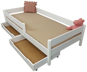 Detská posteľ so zábranou Mix - biela Rozmer: 200x90