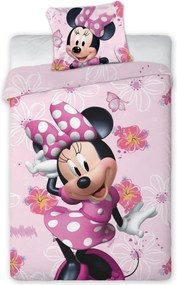 Detské bavlnené obliečky Fisa Minnie Mouse 140x200 cm + 70x90 cm ružové