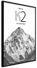 Artgeist Plagát - K2 [Poster] Veľkosť: 30x45, Verzia: Čierny rám