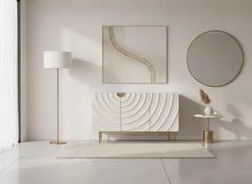 Komoda Stilig ST321 150 cm ecru/zlatá/mramor