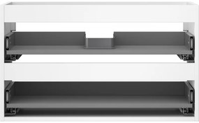 Mexen Box-A, závesná skrinka 80 cm, 2 zásuvky, biela matná, 91AX0-0800-470-2-01