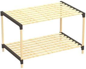 Regál FIX-2006-2 prírodné/čierna