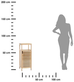 Polička do kúpeľne Sicela 1, bambus