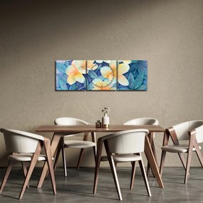Obraz - Tropické kríky (s hodinami) (90x30 cm)
