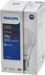 SADA 6 KS LED žiaroviek PHILIPS E27 10W = 75W 1055lm Neutrálna farba 4000K LED žiarovka