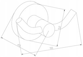 Dvojitý kúpeľňový vešiak na uteráky MEXEN REMO - rose gold, 70507352-60