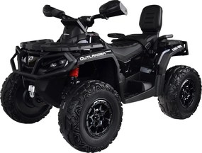 JOKOMISIADA Detská štvorkolka na akumulátor pre 2 osoby CAN-AM OUTLANDER 4x4 s LED panelom PA0326 čierna