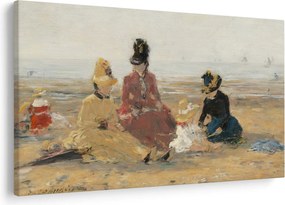 Obraz - Eugène Boudin, On the Beach, Trouville, reprodukcia (90x60 cm)