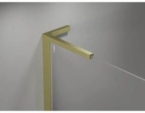 Mexen, Mexen Mist L výklopné sprchové dvere 135 cm, transparentné, brúsené zlaté - 8A4L-135-001-55-00