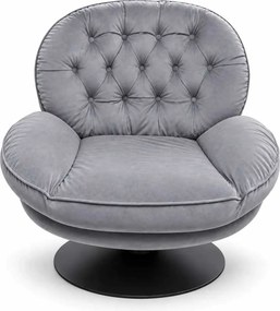 LuxuryForm DESIGN Relaxačné otočné kreslo LUNA - sivé