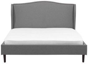 Čalúnená posteľ 160 x 200 cm sivá COLMAR Beliani