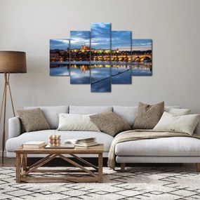 Obraz Pražského hradu a Karlovho mosta (150x105 cm)
