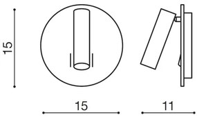 Azzardo AZ2424 - LED Nástenné bodové svietidlo FARO LED/6W+LED/3W/230V