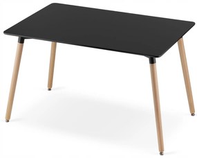Jedálenský set 1 + 4, stôl ADRIA 120x80 čierny + stoličky BALI MARK čierna