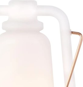 Stolná lampa biela s efektom plameňa 22 cm - Storm Mini