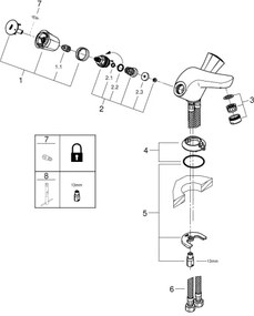 GROHE 21100001 - Umývadlová batéria COSTA L DN 15 lesklý chróm
