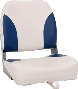 Skladacie sedadlo do lode sada 1 s modro-bielym vankúšom