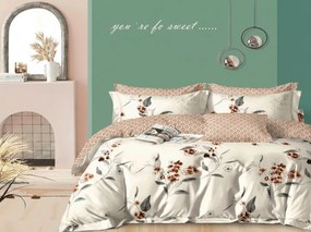 Obojstranné obliečky DUO SENSE SOFIRA krémové + obliečka na vankúšik 40x50 cm ZDARMA Rozmer obliečky: 70 x 90 cm | 140 x 200 cm