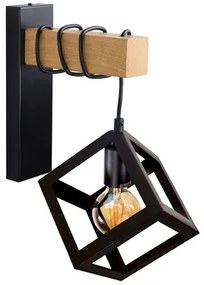 Nástenná lampa geometrická čierna SWEDEN WOOD