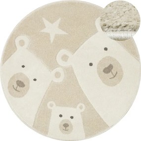 Koberec Tanami Kids B7858A krémový / béžový kruh