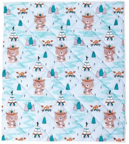 Obojstranná detská podložka na hranie Rozprávkový les 150x170 Farba: teepee