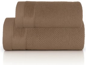 Set uterák a osuška Vito Hnedý 50x90 + 70x140 cm – 550 gsm, luxusné bavlnené uteráky, reliéfna bordúra
