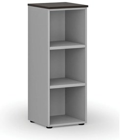 Kancelársky regál PRIMO GRAY, 400 x 420 x 1087 mm, sivá/wenge