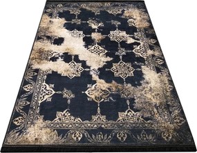 DY Čierno-zlatý koberec s orientálnym vzorom Black 07 Rozmer: 60x100 cm