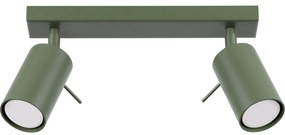 Sollux SL.1501 - Bodové svietidlo RING 2xGU10/10W/230V zelená