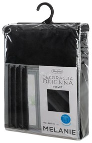 ZATEMŇOVACÍ ZÁVES NA KRÚŽKOCH MELANIE 140X250 CM ČIERNA