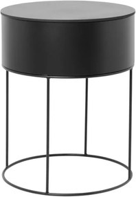 Ferm Living Truhlík na rastliny Plant Box Round, black