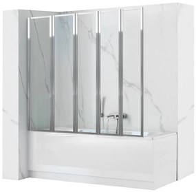 Vaňová zástena Idea 120x140 chróm