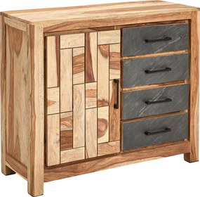 XXXLutz ŠIROKÁ KOMODA, indický palisander, prírodná farba, 100/85/40 cm Livetastic - Online Only drobný nábytok - 000377014301