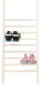 Krémovobiely rebrík na topánky Little Nice Things S White, výška 90 cm