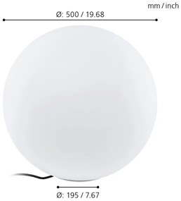 Eglo 98103 - Vonkajšia stojacia lampa MONTEROLO 1xE27/40W/230V IP65 ø500