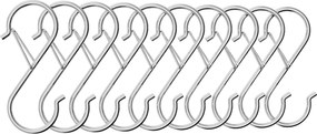 Háčky na vešiakovú tyč 90 x 35 x 3 mm, sada 10 kusov