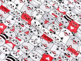 Biante Detský bavlnený oválny obrus Sandra SA-037 Mačky z komiksu 100x140 cm