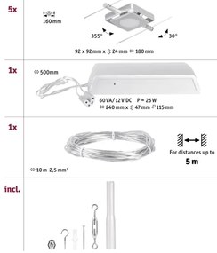 Paulmann 94420 - SADA 5xLED/4,5W Bodové svietidlo MAC 230V matný chróm